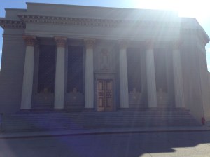 Can you picture 1966 Batman & Robin sprinting up these steps to see Commissioner Gordon?  